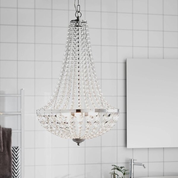 Markslöjd Visiaci luster Gränsö pre kúpeľňu, Ø 40 cm, Jasné / priehľadné, Kúpeľňa, Krištáľ, Luster