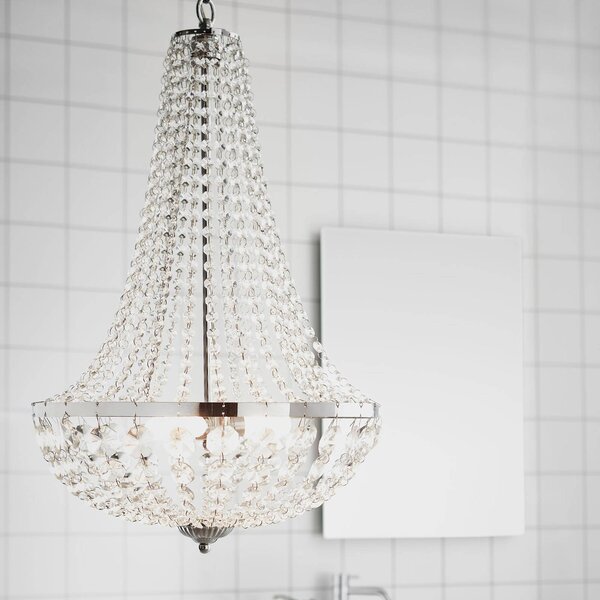 Markslöjd Visiaci luster Gränsö pre kúpeľňu, Ø 40 cm, Jasné / priehľadné, Kúpeľňa, Krištáľ, Luster
