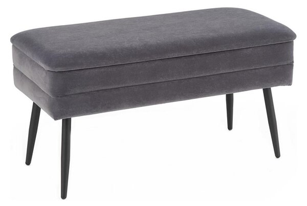 Lavica s úložným priestorom VELVA 37x78 cm šedá
