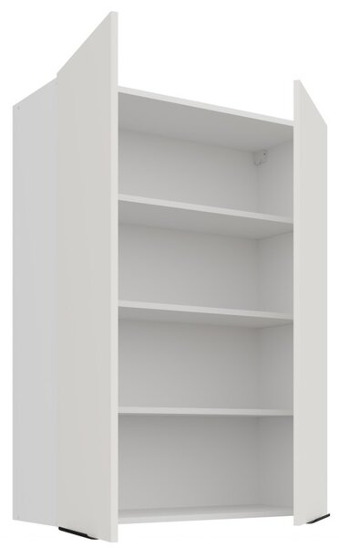 Vysoká horná kuchynská skrinka LUNARA - šírka 80 cm, biela
