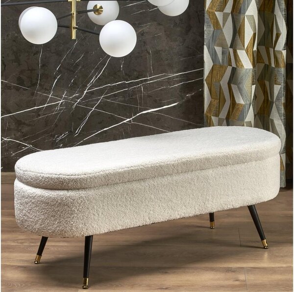 Lavica s úložným priestorom AVEIRO 46x120 cm biela