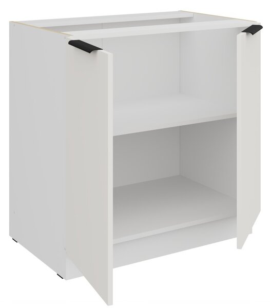 Dolná dvojdverová skrinka LUNARA - šírka 80 cm, biela