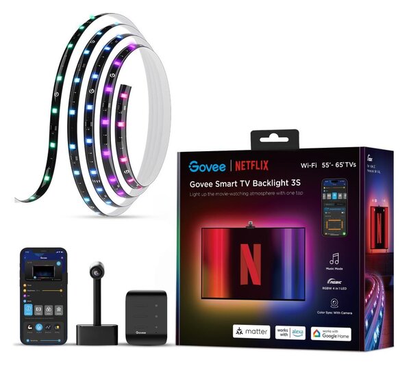 Govee - Backlight 3S Netflix TV 55-65" SMART LED podsvietenie RGBICW Wi-Fi + DO