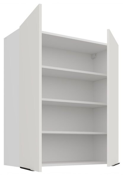 Vysoká horná skrinka LUNARA - šírka 80 cm, biela