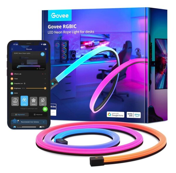 Govee - Neon LED podsvietenie pre stôl 3m RGBIC Wi-Fi