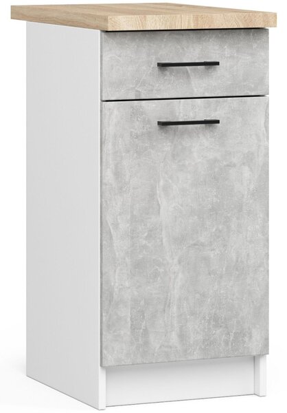 NovýNábytok.sk Kuchynská zostava 180 cm Ozara B (betón). Akcia -20%. Vlastná spoľahlivá doprava až k Vám domov. 1128866
