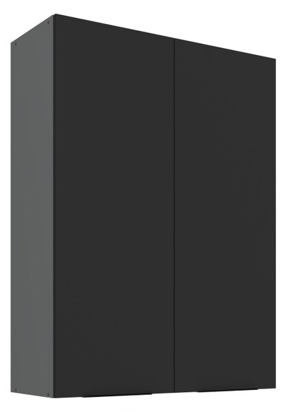 Vysoká horná kuchynská skrinka LUNARA - šírka 80 cm, čierna / antracit