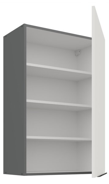 Vysoká horná skrinka LUNARA - šírka 60 cm, biela / antracit