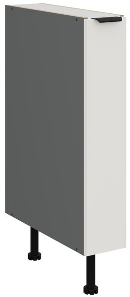 Výsuvná skrinka LUNARA - šírka 15 cm, biela / antracit