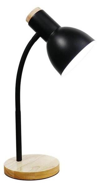 Zuma Line SM-W02-BL - Stolná lampa 1xE27/40W/230V čierna/dub