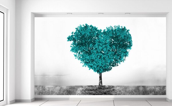 Fototapeta Tyrkysový strom lásky Materiál: Samolepiaca, Rozmery: 402 x 240 cm