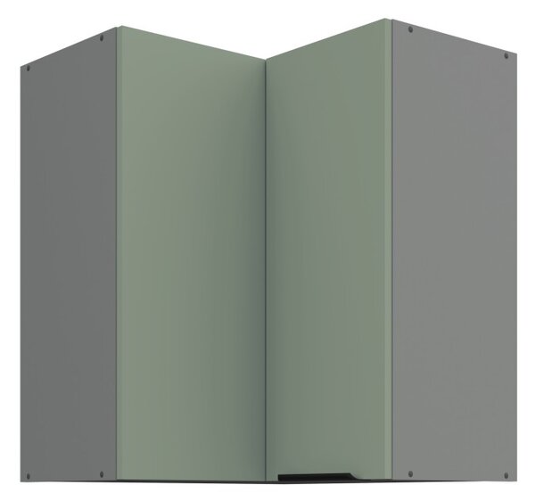 Horná rohová skrinka LUNARA 2 - 60x60 cm, zelená / antracit