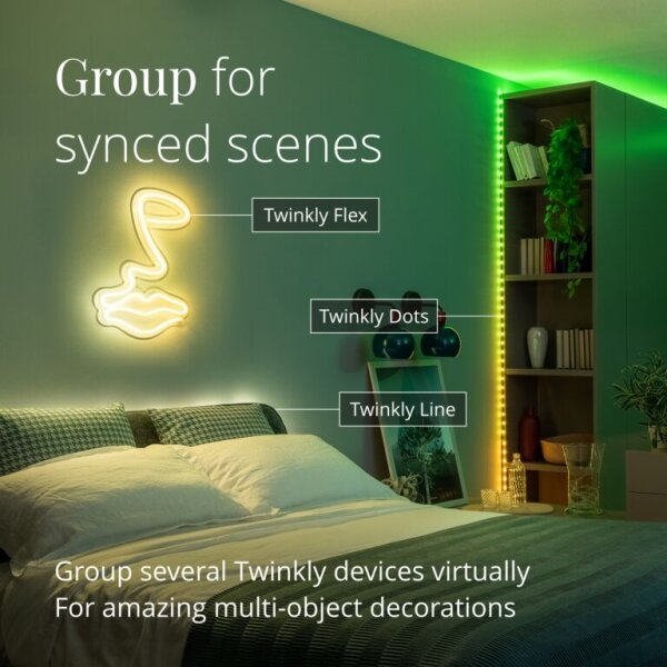 Twinkly TWD060STP-B - LED RGB Stmievateľný pásik DOTS 60xLED 3 m Wi-Fi USB