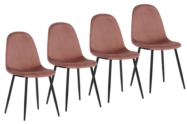 INLEA Jedálenská stolička 4 kusy POPPY - ružová