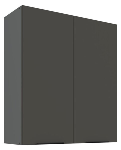 Vysoká horná skrinka LUNARA - šírka 80 cm, grafit/antracit