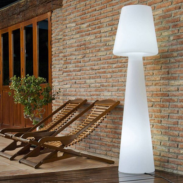 Newgarden Lola stojacia lampa výška 165 cm teplá biela, Biela / opálová, Plast, Moderný, Stojaca lampa