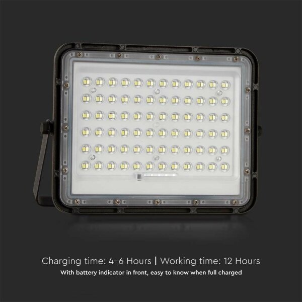 LED Vonkajší solárny reflektor LED/15W/3,2V IP65 4000K čierna + DO