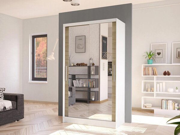 Mirjan24 Šatníková skriňa Kamabi VII, Farby: čierny / dub artisan 5903211127595