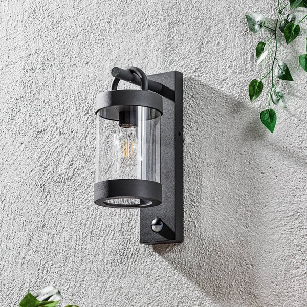 Trio Lighting Vonkajšie svetlo Sambesi detektor pohybu antracit, Čierna, Hliník, Moderný, Nástenné svietidlo