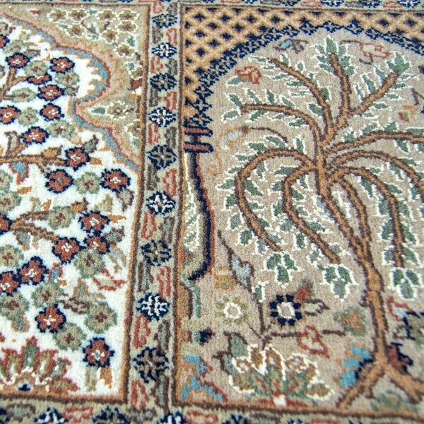 Klasický vlnený koberec z Indie Begum 1200 Creme 1,40 x 2,00 m