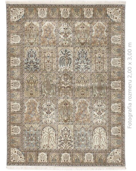 Klasický vlnený koberec z Indie Begum 1200 Creme 1,40 x 2,00 m