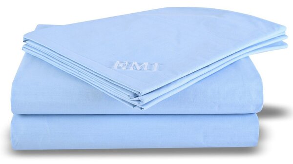 Plachta posteľná modrá pevná EMI: Pevná plachta 140x220
