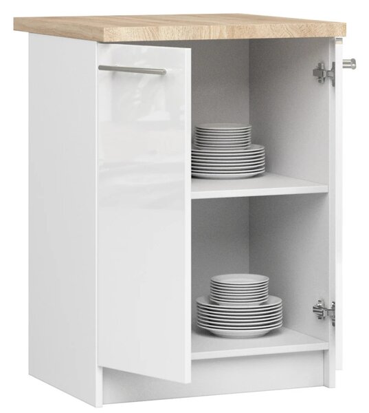 Dolná kuchynská skrinka 60 cm VERMINA - biela / biela lesklá