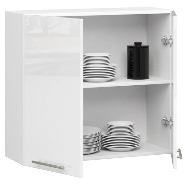 Horná kuchynská skrinka 80 cm VERMINA - biela / biela lesklá