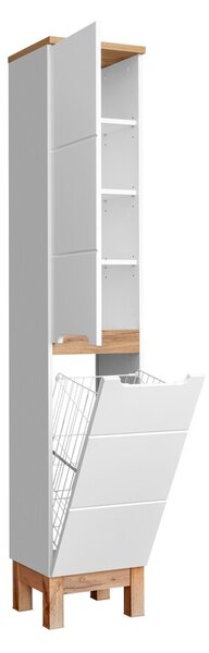 Comad Kúpeľňová skrinka s košom Bali 804 2D 1S biela/dub votan