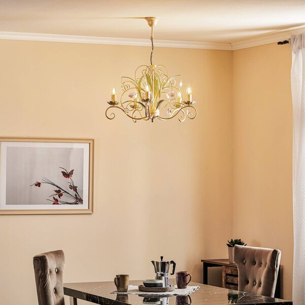 Luster Luce, 5-plameňové, Obývacia izba / jedáleň, kov, Florentský, Luster