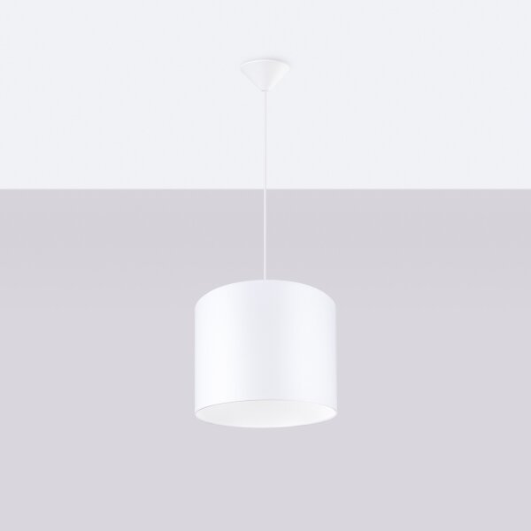 Sollux SL.1403 - Luster na lanku NOVA 1xE27/15W/230V pr. 30 cm biela