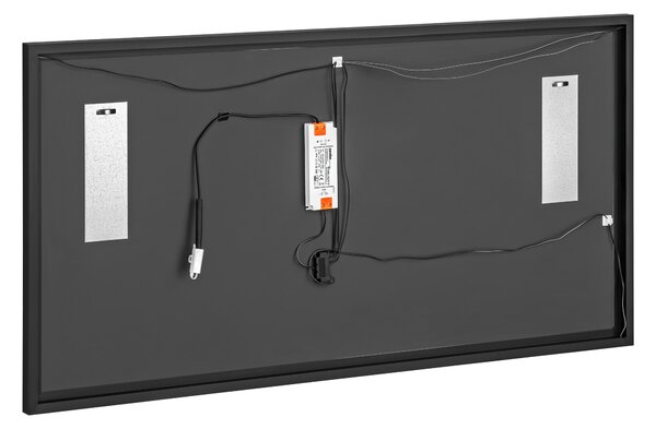 Comad Kúpeľňové zrkadlo Madera s LED osvetlením 123x68 cm čierne