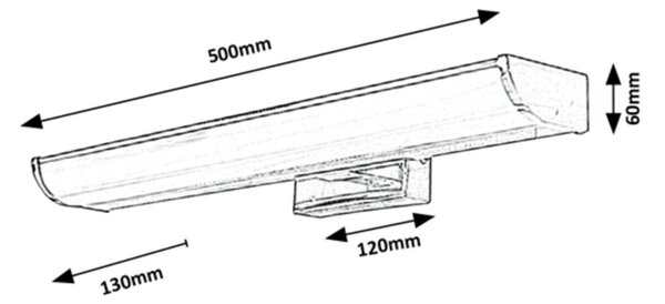 Rabalux 5063 LED kúpeľňové nástenné svietidlo nad zrkadlo Evron 1x7,5W | 600lm | 4000K | IP44 - chróm, biela