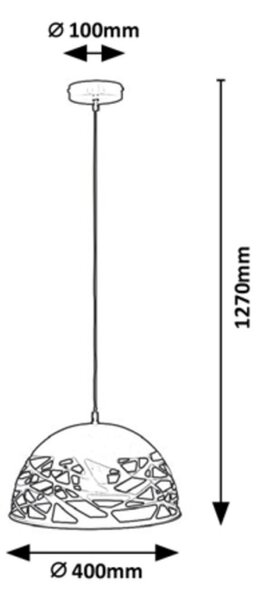 Rabalux 5085 závesné stropné svietidlo Norena 1x60W | E27 - biela
