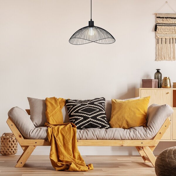Rabalux 4347 závesné svietidlo Iduna 1x60W | E27 - čierna
