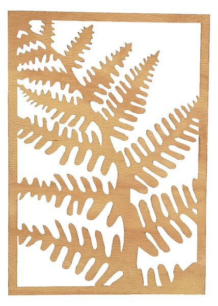 AMADEA Drevený obraz papraď, rozmer 30 x 21 cm, český výrobok