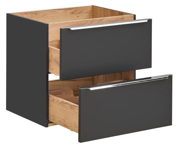 Comad Umývadlová skrinka Capri 820 2S čierny mat/dub kraft zlatý