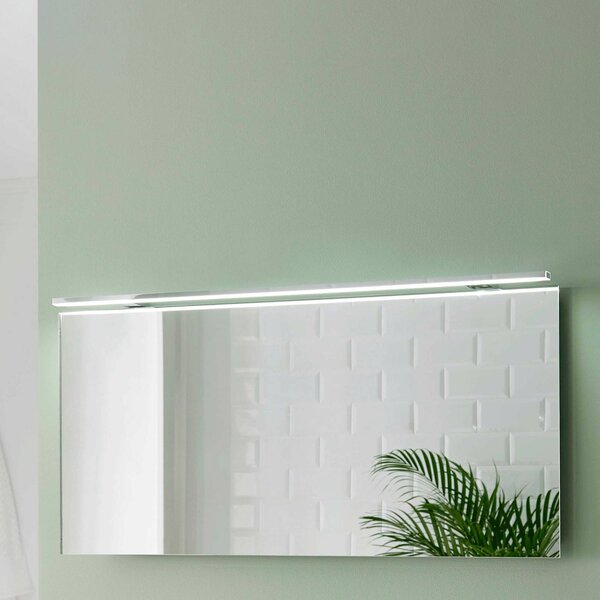 Esther 2 LED zrkadlové svetlo, chróm, šírka 120 cm, Chrómová / strieborná, Kúpeľňa, Plast, Moderný, Nábytkové svetlo bodové