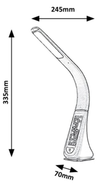 Rabalux 3517 LED stolové svietidlo Lionel 1x5W | 260lm | 5000K - stmievateľné, čierna