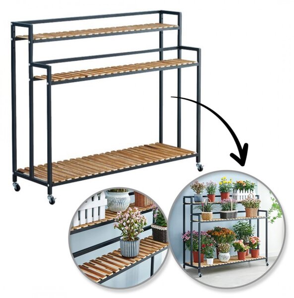 Elegantný viacúrovňový stojan na rastliny