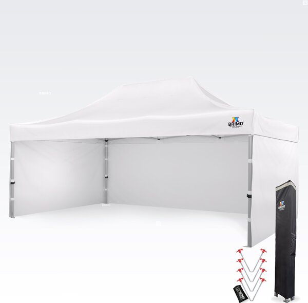 BRIMO Párty stan 4x6 m Premium (Alu) s 3 stenami – Rýchlorozkladací - s 3 stenami - Biela 17