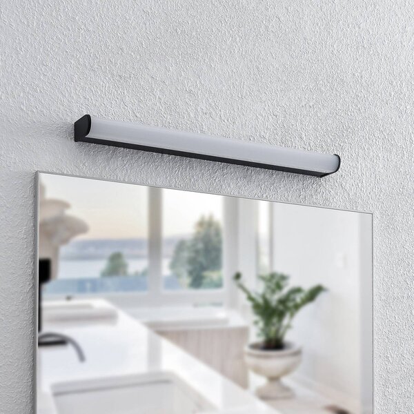 Lindby Ulisan nástenné LED svetlo, okrúhle 58,8 cm, Čierna, Kúpeľňa, Hliník, Moderný