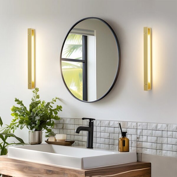 Brilagi-LED Kúpeľňové osvetlenie zrkadla AQUA LINE LED/18W/230V 60 cm IP44 zlaté