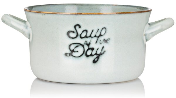 Kameninová miska na polievku Soup 500 ml svetlosivá