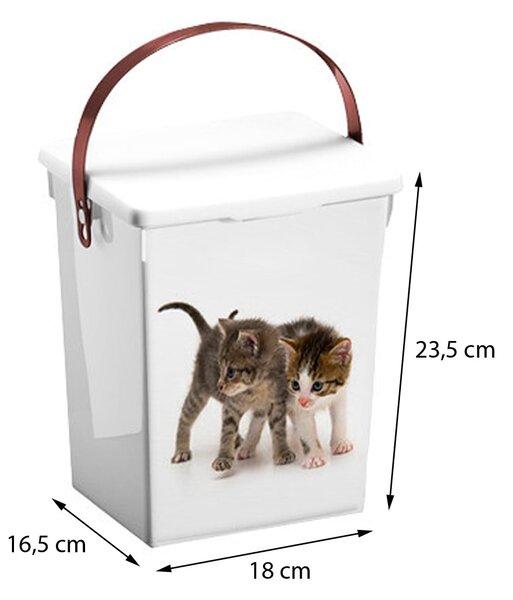 Úložný box Cat, 18x23,5x16,5 cm, biela