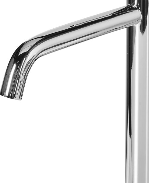 Vysoká kúpeľňová umývadlová batéria strieborná mosadz 30 cm chrómovaný povrch jednopáková doplnky moderný štýl kúpeľňa