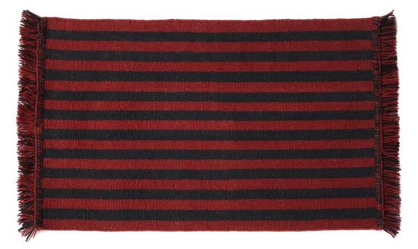 HAY Rohožka Stripes and Stripes Wool 52x95cm, cherry