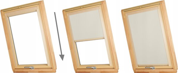Termoizolačná roleta na strešné okno typu FAKRO 55x78 Farba látky: Grey Silver, Farba profilu: Biela