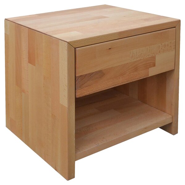 NOČNÝ STOLÍK, buk, farba buka, 45/45/35 cm Carryhome - Spálňové sety
