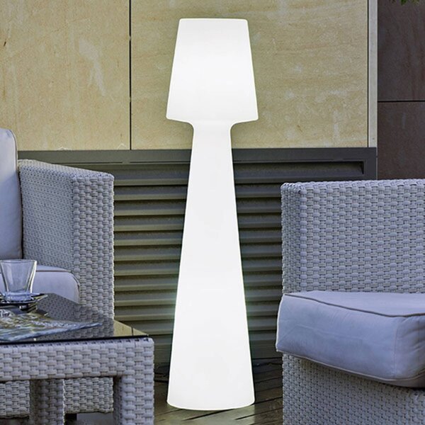 Newgarden Lola stojacia lampa výška 110 cm teplá biela, Biela / opálová, Plast, Moderný, Stojaca lampa